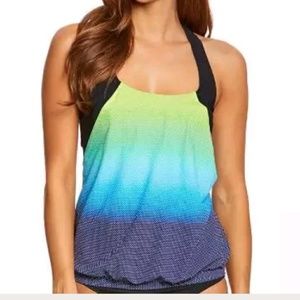 NWT Profile Sport by Gottex Tankini Top 10